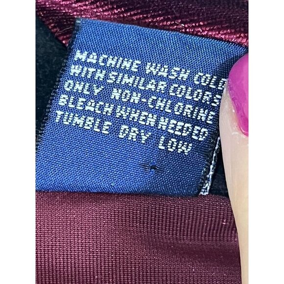 Vintage Velvet Shirt 1X Red Festive Holiday Neutral Dark Romance Old Money Soft - Picture 11 of 12